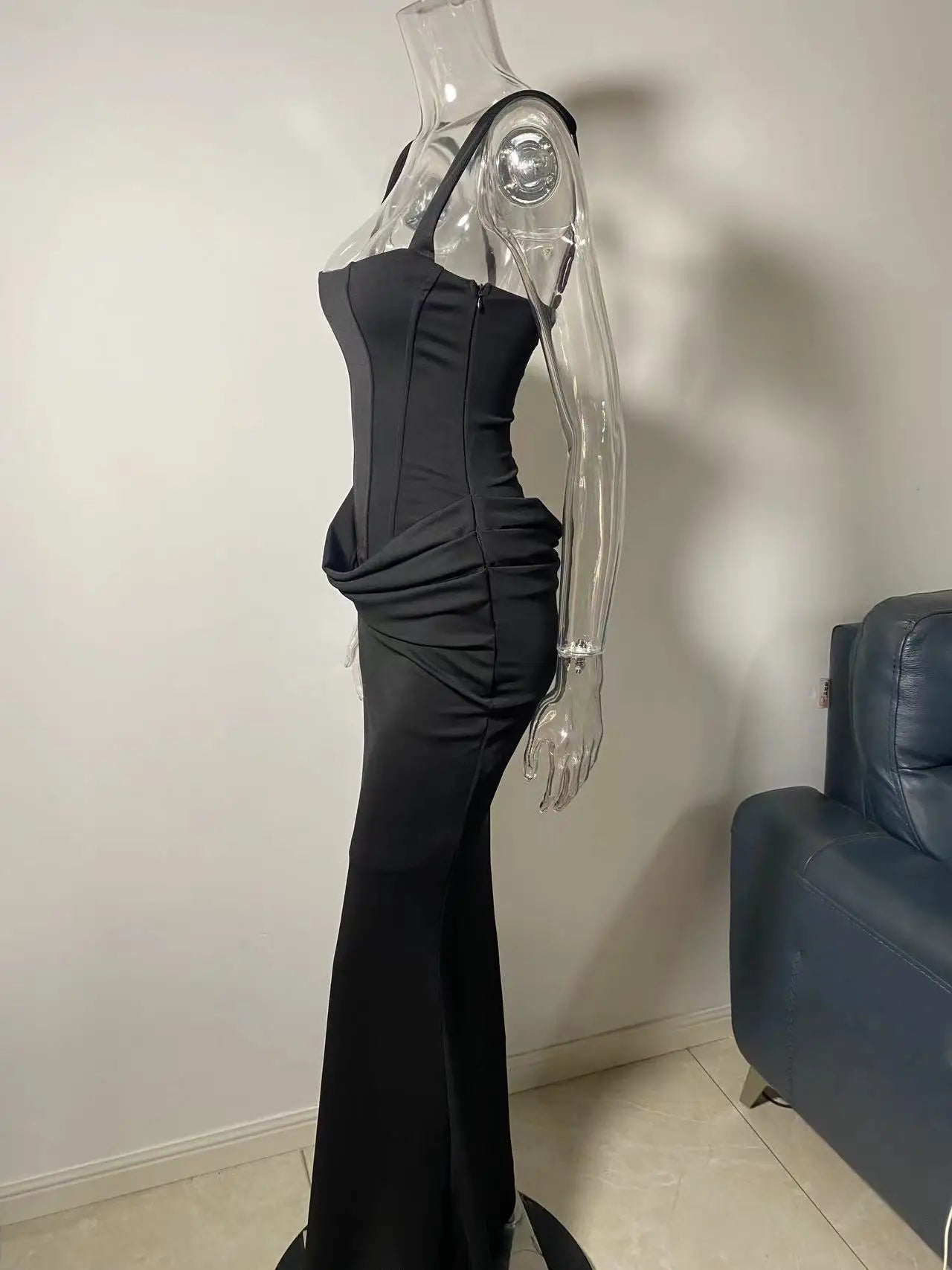 SDM205 Babybo Women Maxi Dress Sexy Lace up Ladies Sleeveless Bodycon Corset  Dress for Wedding Birthday