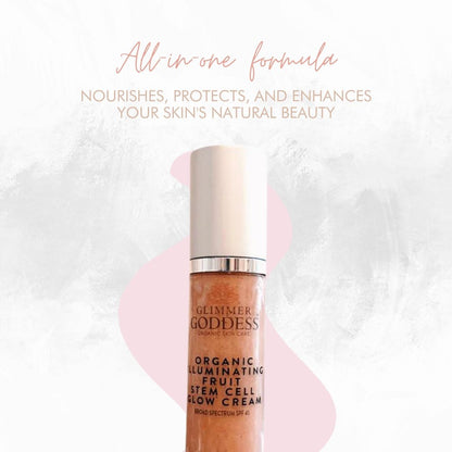 Organic CC Cream with SPF 45 – Illuminating Fruit Stem Cell Glow Cream with Reef-Safe Sunscreen